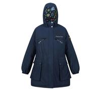 Regatta Womens Christian Lacroix Cailar Logo Longline Waterproof Jacket - Navy Marl - 14 UK - Navy Marl - 100% Polyester
