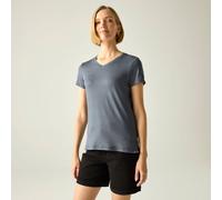 Regatta Women's Elkie V-Neck Short Sleeved T-Shirt in Dark Grey | Size: 20 Regatta Dark Grey 20