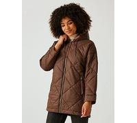 Regatta Womens Emila Baffled/Quilted Jacket-BROWN, Brown, Size 18, Women Brown