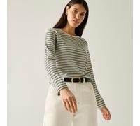 Regatta Womens Federica Long Sleeved T-Shirt Jersey Crew Neck Top Light Vanilla
