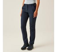 Regatta Women Fenton Water Repellent And Wind Resistant Softshell Long Leg Trousers - Navy, Size 12