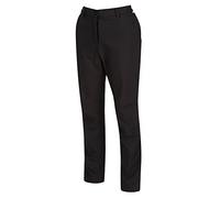 Regatta Women's Fenton Water Repellent and Wind Resistant Softshell Long Leg Trousers, Black, Size 20