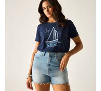 Regatta Women's Filandra IX Short Sleeved Graphic T-Shirt in Navy | Size: 14 Regatta Navy 14