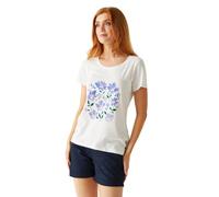 Regatta Women's Filandra VIII T-Shirt Undershirt, White Floral, 18 (XXL)