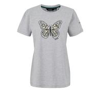 Regatta Womens Filandra VX Butterfly T-Shirt - Grey Marl - Grey Marl - 26 UK