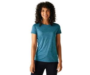 Regatta Womens Fingal Edition Marl T-Shirt Base Layer Quick Dry Sports Top Moroccan Blue