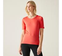 Regatta Women's Quick-drying Fingal II V-neck T-shirt Peach Bloom, Size: 12