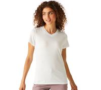 Regatta Womens Fingal Short Sleeve V Neck T Shirt - White - Size 12 UK