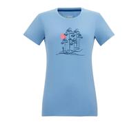 Regatta Womens Fingal Trees Stretch T-Shirt - Washed Denim - 18 UK - Washed Denim - 62% Polyester/30% Recycled Polyester/8% Elastane
