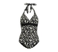 Regatta Womens Flavia II Abstract Floral One Piece Swimsuit - Beige - 14 UK - Beige - 85% Recycled Polyester/15% Elastane