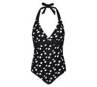 Regatta Womens Flavia Swimming Costume One Piece Swimsuit in Blk/WhPlkaPr - Black - Size 8 UK