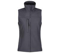 Regatta Women's Flux Softshell Bodywarmer / Sleeveless Jacket (Water Repellent & Wind Resistant) - Seal Grey - 12 - Seal Grey - 96% Polyester/4% Elastane