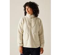 Regatta Womens Frankie Borg 1/2 Zip Fleece, Cream, Size 12, Women Cream