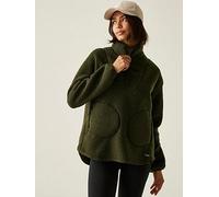 Regatta Womens Frankie Borg 1/2 Zip Fleece - Green, Green, Size 8, Women Green