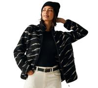 Regatta Womens Frankie Borg Full Zip Fleece 16 Black Light Vanilla Abstract P