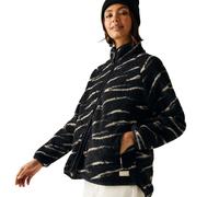 Regatta Womens Frankie Borg Full Zip Fleece: Black Light Vanilla Abstr