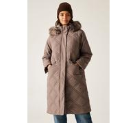 Regatta Women's Freyla Hooded Water-Repellent Insulating Baffled Jacket in Brown | Size: 10 Regatta Brown 10