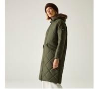 Regatta Freyla Hooded Water-Repellent Insulating Baffled Jacket In Green Green 20