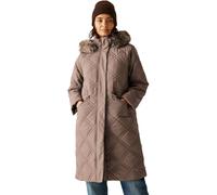 Regatta Women's Freyla Hooded Water-Repellent Insulating Baffled Jacket in Brown | Size: 16 Regatta Brown 16