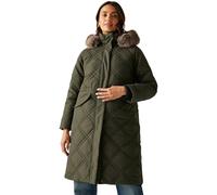 Regatta Women's Freyla Hooded Water-Repellent Insulating Baffled Jacket in Green | Size: 18 Regatta Green 18
