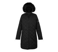 Regatta Womens Fritha III Longline Full Zip Padded Jacket with Hood, Insulated Parka Coat, Medium Weight Thermoguard - Perfect for Outdoors, Walking, Camping & Hiking