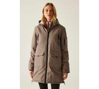 Regatta Women's Gwynn Longline Hooded Breathable Waterproof Insulated Jacket in Brown | Size: 12 Regatta Brown 12