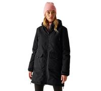 Regatta Women's Gwynn Longline Hooded Breathable Waterproof Insulated Jacket in Jet Black | Size: 8 Regatta Jet Black 8