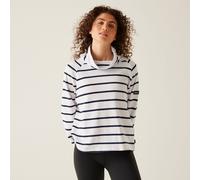 Regatta Women's Havendo Stripe Funnel Neck Sweatshirt in White | Size: 10 Regatta White 10