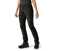 Regatta Womens Highton Isoflex Durable Water Repellent Finish Uv Protection Trousers - Black, 8