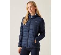 Regatta Womens Hooded Marizion Baffled/Quilted Jacket-NAVY, Navy, Size 16, Women Navy
