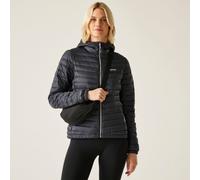 Regatta Women's Hurden Hooded Quilted Jacket, Lightweight Water-Repellent, Charcoal, Size 10