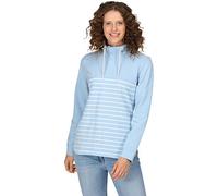 Regatta Womens/Ladies Bayla Striped Button Neck Sweatshirt (16 UK) (Powder Blue/White)