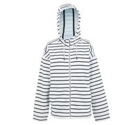 (16 UK, White/Navy) Regatta Womens/Ladies Bayletta II Striped Full Zip Hoodie