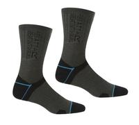 (3 UK-5 UK, Black/Ash) Regatta Womens/Ladies Blister Protection II Boot Socks