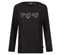 Regatta Women's Carlene Hearts Long-Sleeved T-Shirt - Black - Black - 8 UK