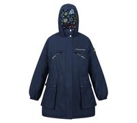 Regatta Womens Christian Lacroix Cailar Logo Longline Waterproof Jacket - Navy Marl - 16 UK - Navy Marl - 100% Polyester