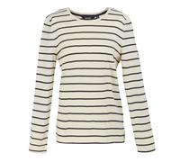 Regatta Womens/Ladies Federica II Stripe Long-Sleeved T-Shirt (Light Vanilla/Navy) - White - Size 8 UK