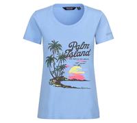 Regatta Womens/Ladies Filandra VIII Palm Tree T-Shirt (Hydrangea Blue) - Blue/Dark Grey - Size 20 UK