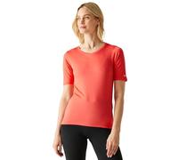 Regatta Women's Quick-drying Fingal II V-neck T-shirt Peach Bloom, Size: 12