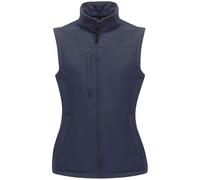 (16, Navy/Navy) Regatta Womens/Ladies Flux Softshell Bodywarmer / Sleeveless Jacket (Water Repellent & Wind Resistant)