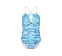 Regatta Womens Halliday Brush Stroke One Piece Swimsuit - Seascape - 12 UK - Seascape - 85% Polyester/15% Elastane