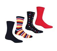 Regatta Womens/Ladies Lifestyle Ankle Socks Set (Pack of 4) (3 UK-5 UK) (Navy/Duchess Pink)