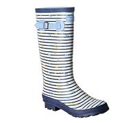 Regatta Womens/Ladies Ly Fairweather II Tall Durable Wellington Boots (8 UK) (White/Blue Breeze Stripe)