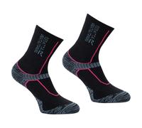 Regatta Womens/Ladies Merino Wool Hiking Crew Socks (Seal Grey/Storm Blue) - Size UK 3-6