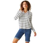 Regatta Womens/Ladies Minerve Stripe V Neck Hoodie (20 UK) (White/Navy)