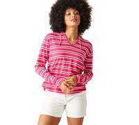 Regatta Women's Breathable Minerve V-Neck Hoodie Hot Pink White, Size: 08L