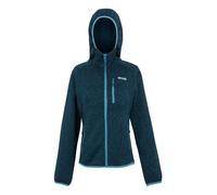 Regatta Womens Newhill Hooded Fleece Jacket - Moroccan Blue - 8 UK - Moroccan Blue - 70% Polyester/30% Recycled Polyester