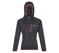 Regatta Womens/Ladies Newhill Marl Hooded Fleece Jacket (14 UK) (Seal Grey/Flamingo Pink)