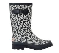 Regatta Womens/Ladies Orla Kiely Jasmine Flower Quarter Wellington Boots (Black) - Size UK 3