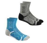 Women's Regatta Womens/Ladies Outdoor Boot Socks (Pack of 2) - Black - Size: 3/3.5/4/4.5/5